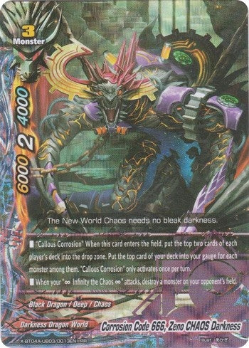 Image for Corrosion Code 666, Zeno CHAOS Darkness (New World Chaos) (X-BT04A-UB03/0013EN) - Future Card BuddyFight