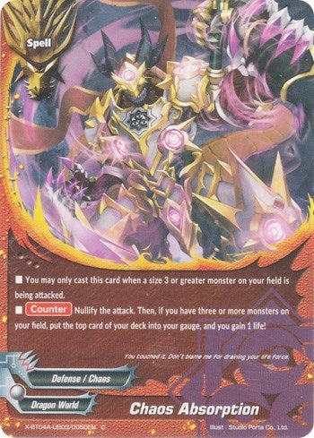 Image for Chaos Absorption (New World Chaos) (X-BT04A-UB03/0050EN) - Future Card BuddyFight
