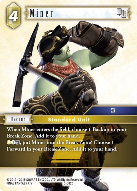 Image for Miner (Opus V) (5-082C) - Final Fantasy TCG