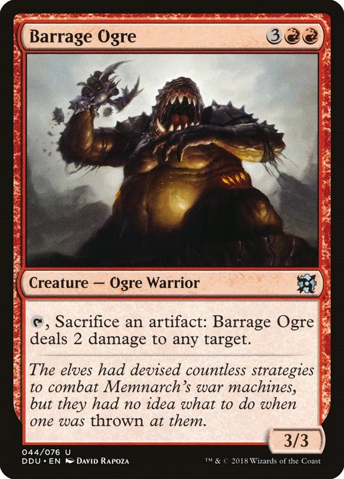 Image for Barrage Ogre (Duel Decks: Elves vs. Inventors) (44) - Magic: The Gathering