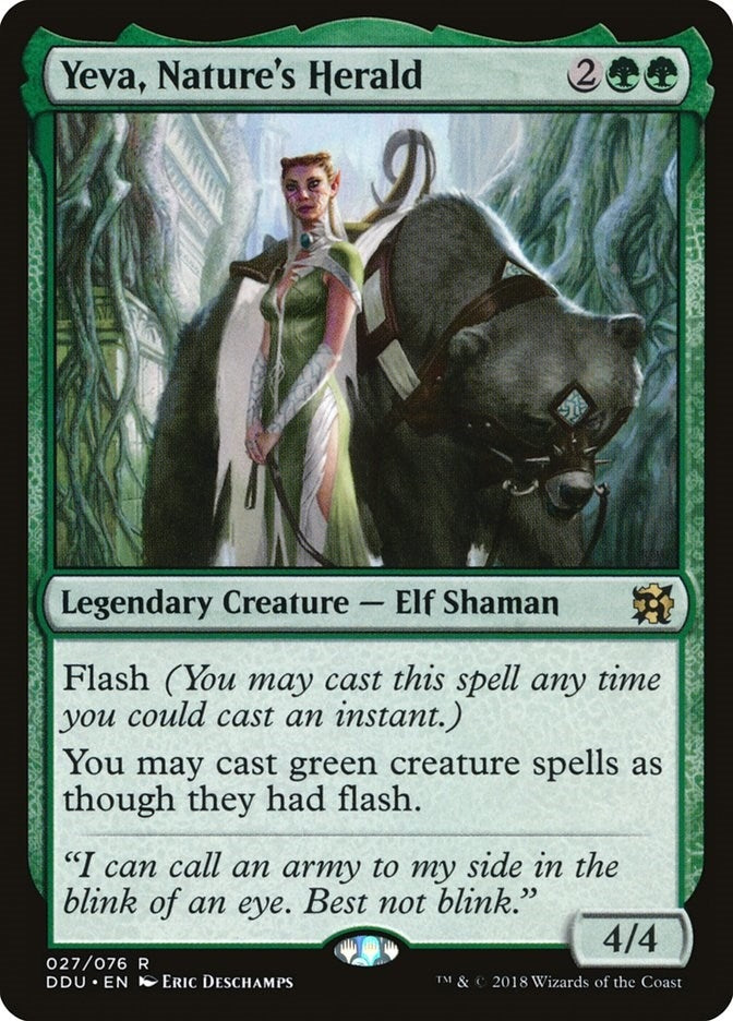 Image for Yeva, Nature's Herald (Duel Decks: Elves vs. Inventors) (27) - Magic: The Gathering