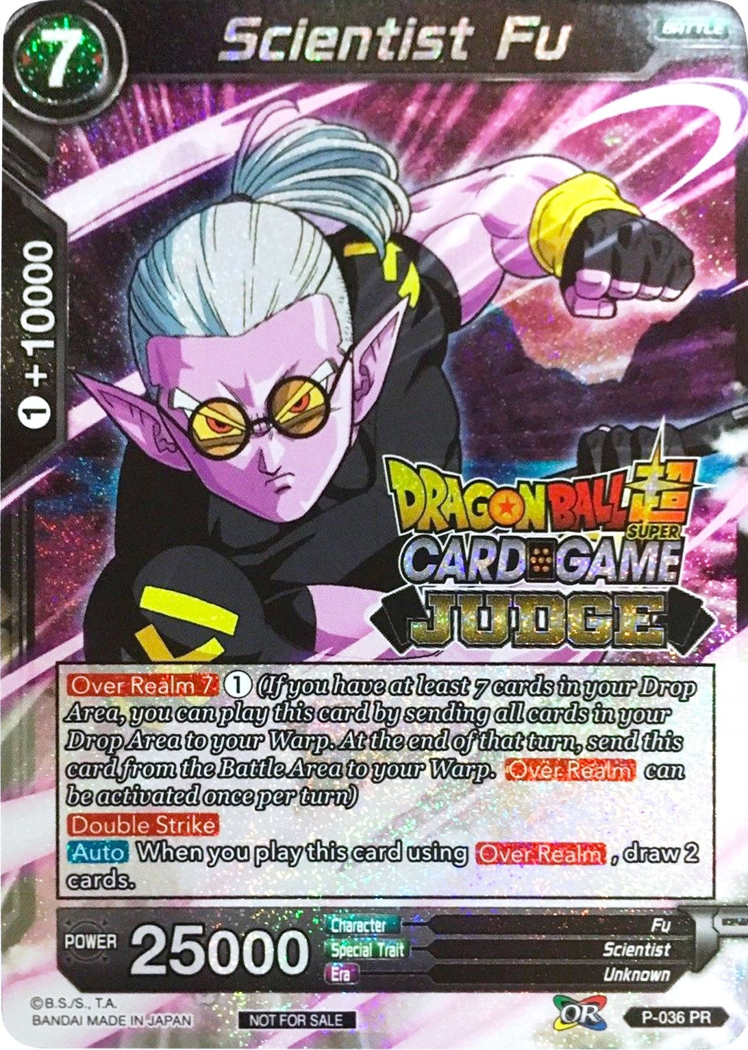Image for Scientist Fu (Judge Promotion Cards) (P-036) - Dragon Ball Super: Masters