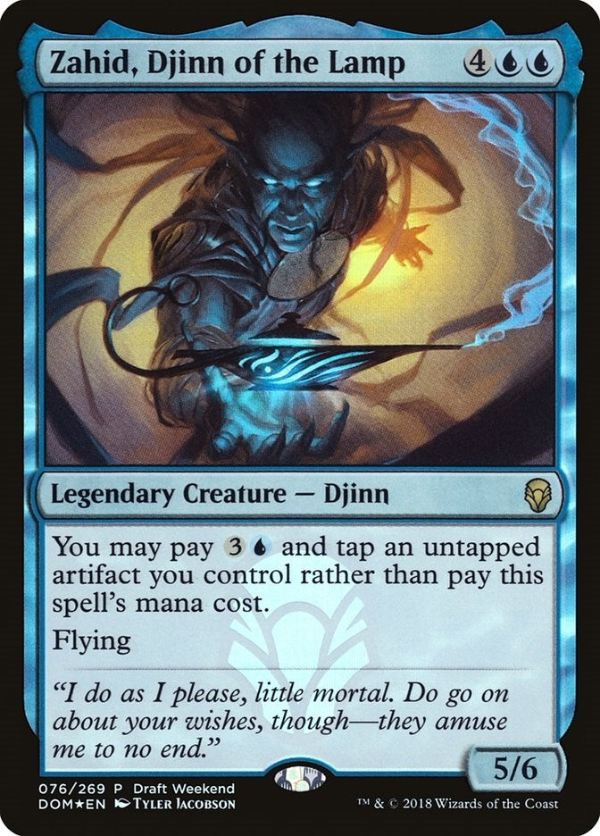 Image for Zahid, Djinn of the Lamp (Draft Weekend) (Launch Party & Release Event Promos) (76) - Magic: The Gathering