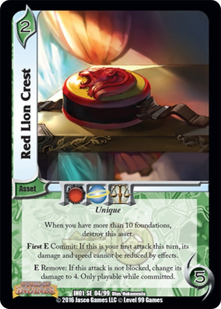 Image for Red Lion Crest (World of Indines) (4) - UniVersus