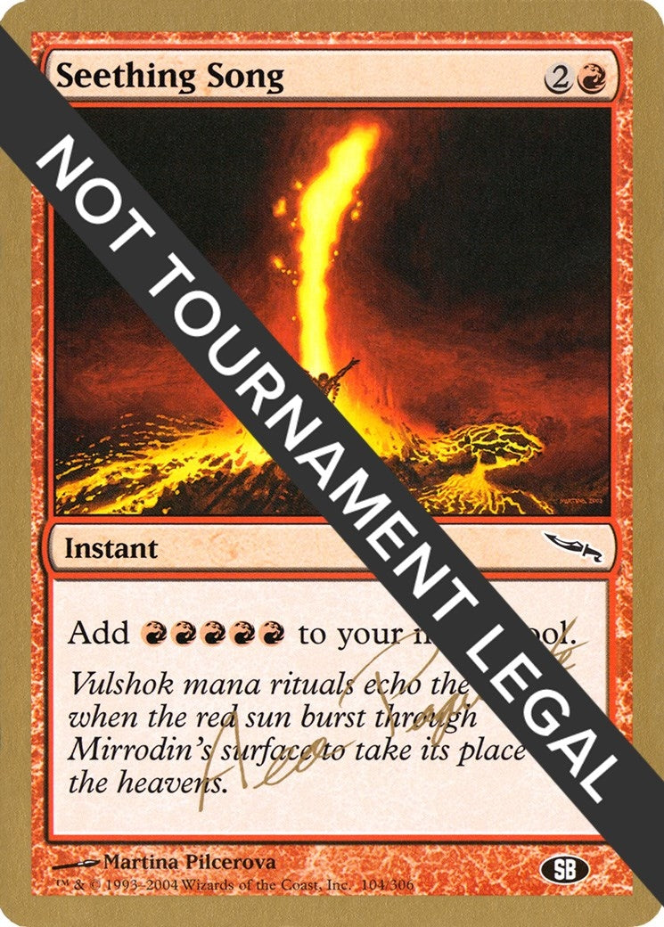 Image for Seething Song - 2004 Aeo Paquette (MRD) (SB) (World Championship Decks) - Magic: The Gathering