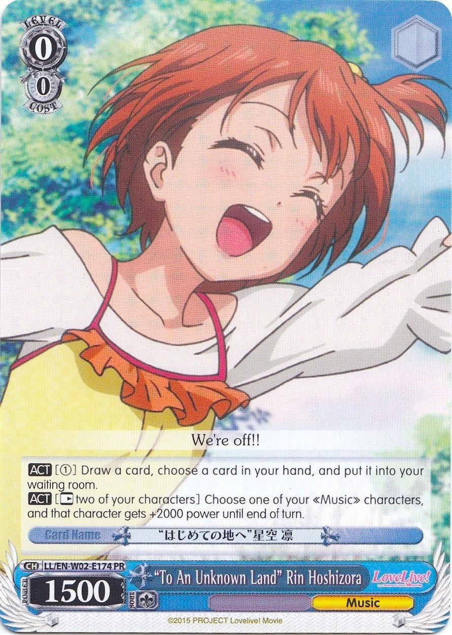 Image for "To An Unknown Land" Rin Hoshizora (Love Live! DX Vol.2) (LL/EN-W02-E174 PR) - Weiss Schwarz