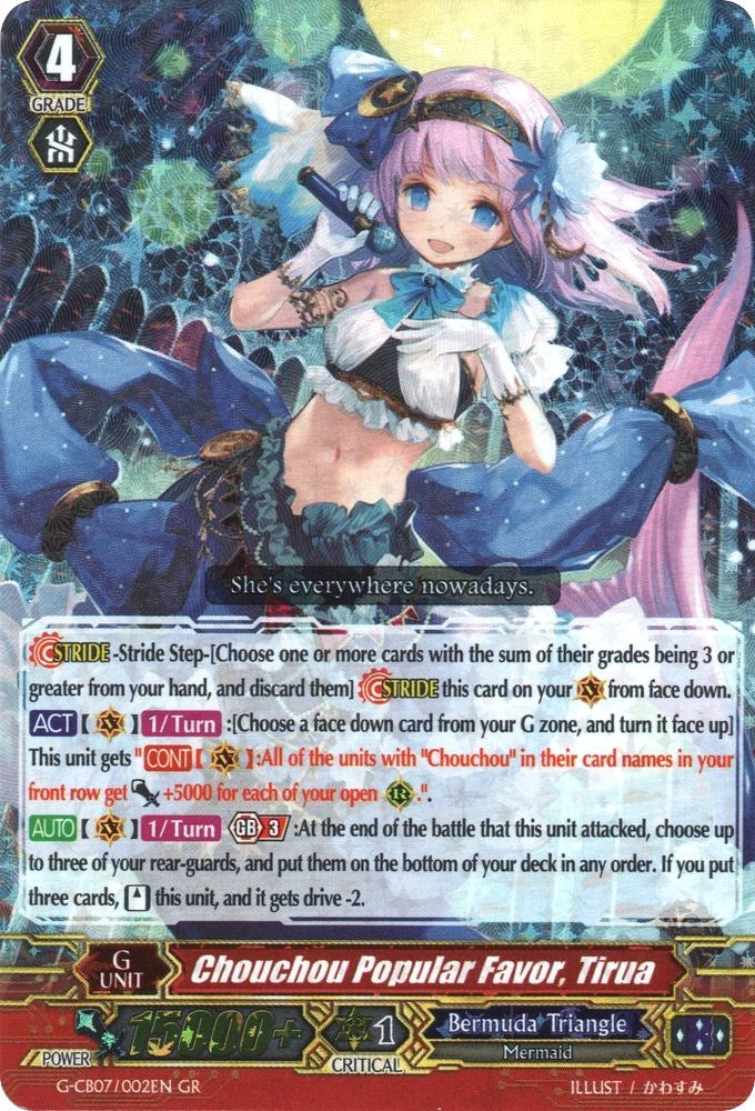 Image for Chouchou Popular Favor, Tirua (G-CB07: Divas' Festa) (G-CB07/002EN) - Cardfight Vanguard