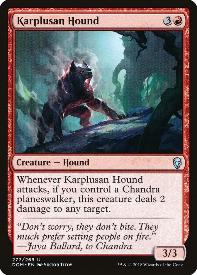 Image for Karplusan Hound (Dominaria) (277) - Magic: The Gathering