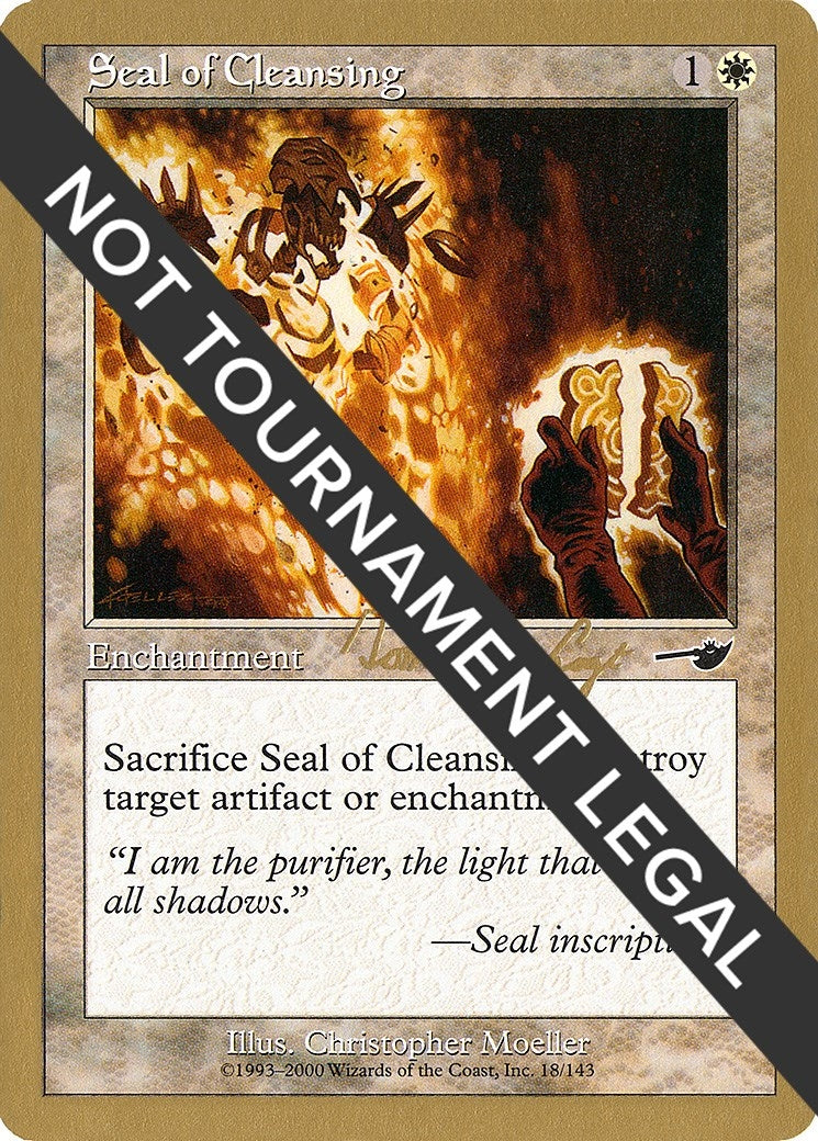Image for Seal of Cleansing - 2000 Tom van de Logt (NMS) (World Championship Decks) - Magic: The Gathering