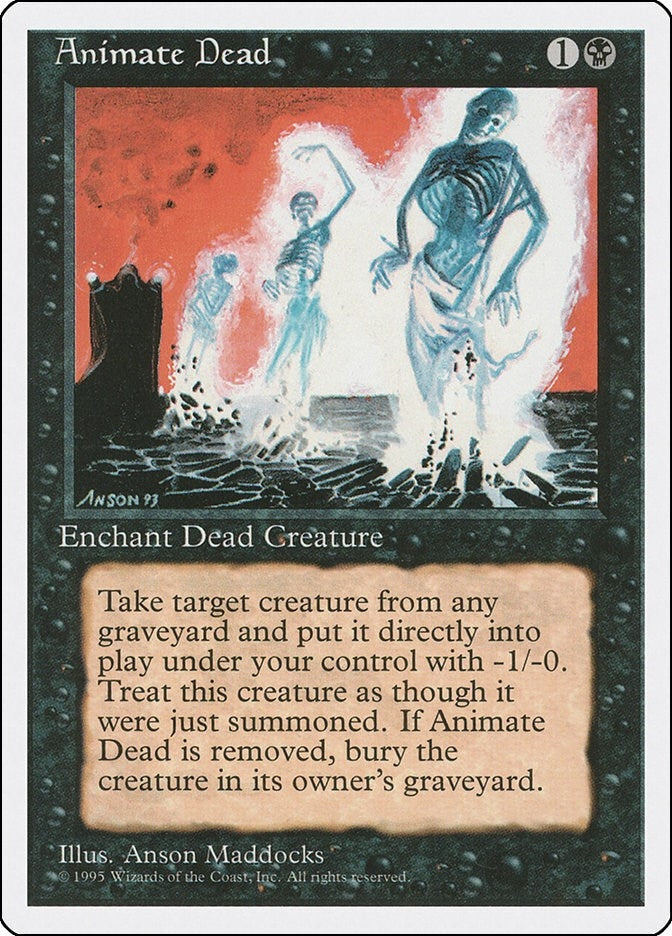 Image for Animate Dead (Fourth Edition) (2) - Magic: The Gathering