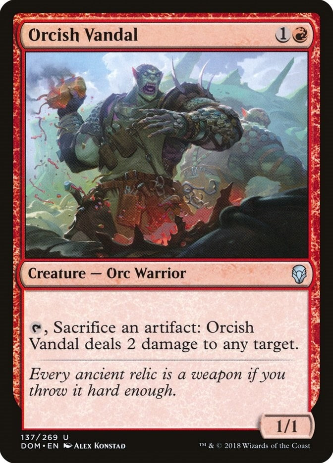 Image for Orcish Vandal (Dominaria) (137) - Magic: The Gathering