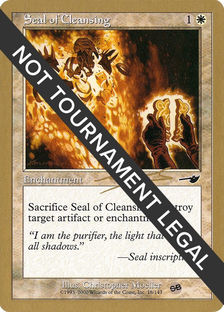 Image for Seal of Cleansing - 2000 Nicolas Labarre (NMS) (SB) (World Championship Decks) - Magic: The Gathering