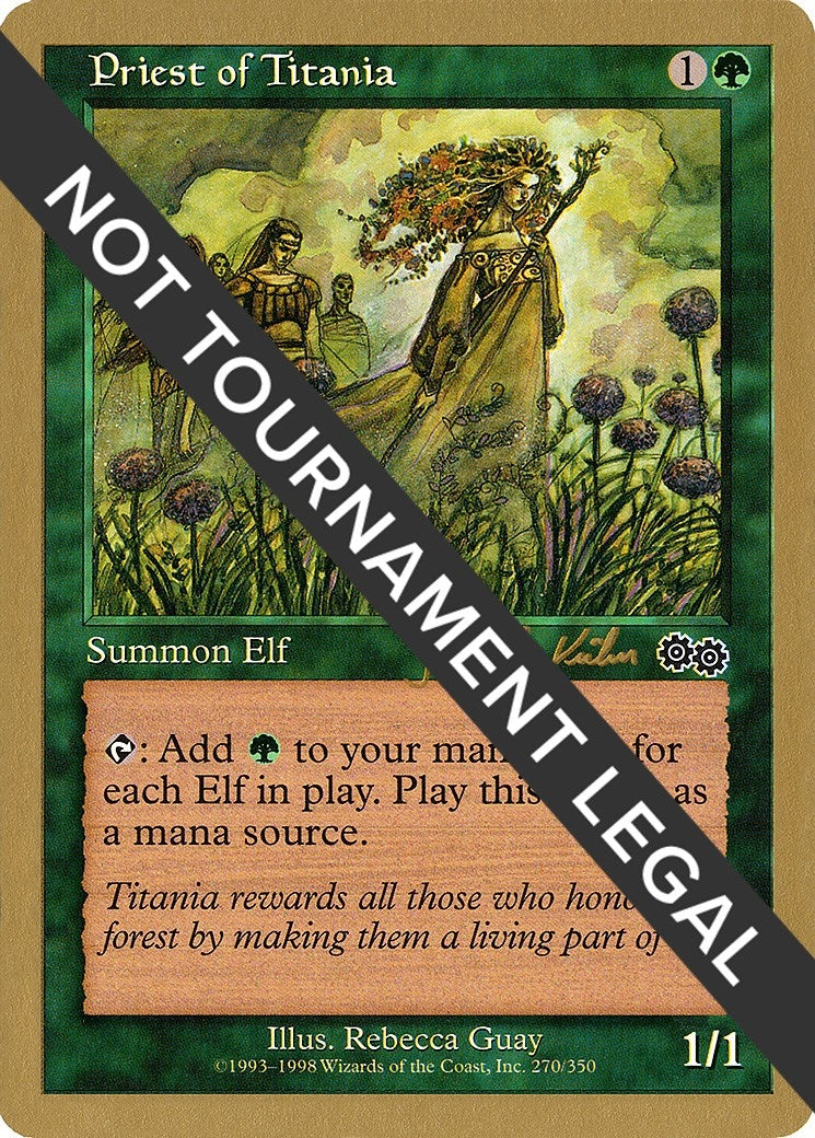 Image for Priest of Titania - 2000 Janosch Kuhn (USG) (World Championship Decks) - Magic: The Gathering