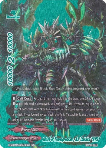 Image for Mark of Transgression, Azi Dahaka "SYS" (BR) (Buddy Legends) (X2-BT01/BR03EN) - Future Card BuddyFight