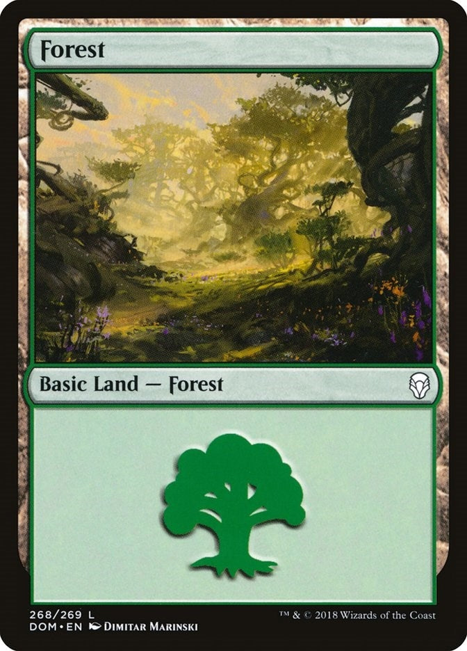 Image for Forest (268) (Dominaria) (268) - Magic: The Gathering