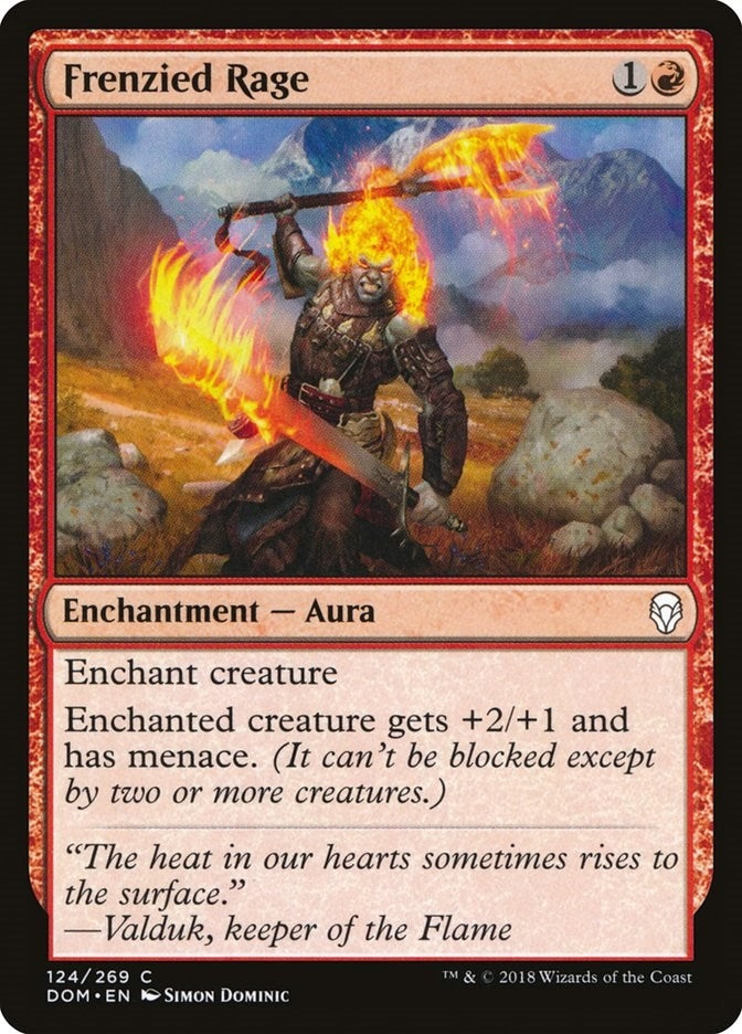 Image for Frenzied Rage (Dominaria) (124) - Magic: The Gathering