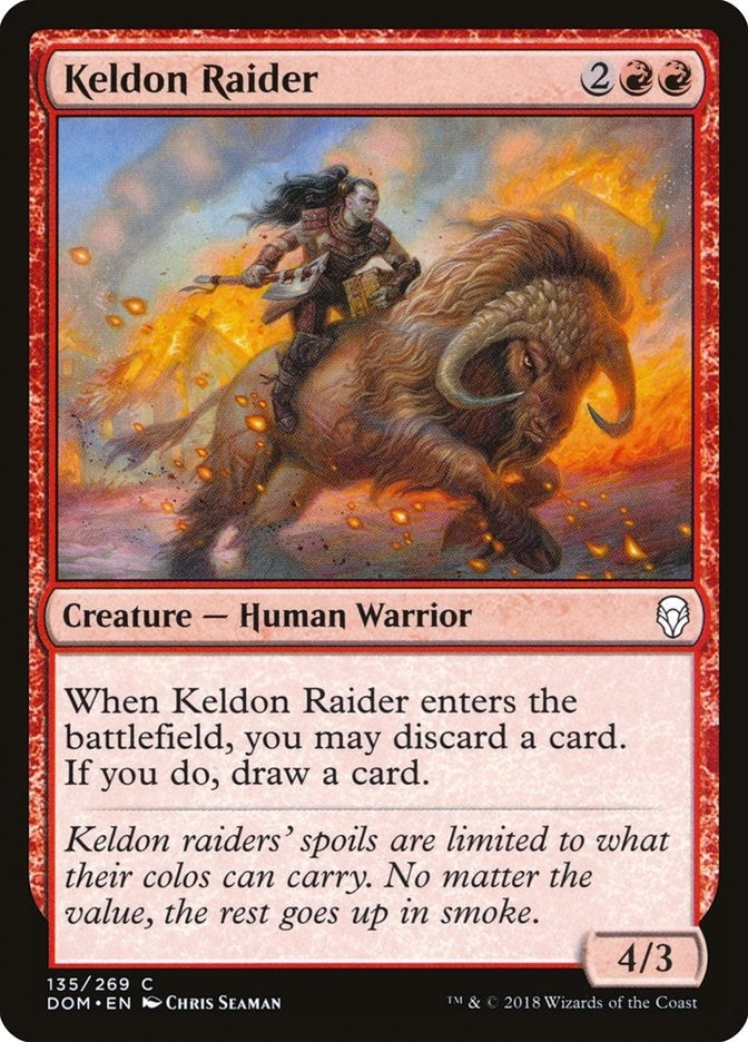 Image for Keldon Raider (Dominaria) (135) - Magic: The Gathering