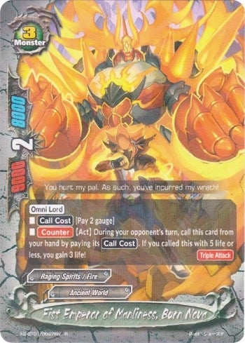 Image for Fist Emperor of Manliness, Burn Nova (Buddy Legends) (X2-BT01/0027EN) - Future Card BuddyFight