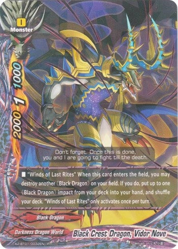 Image for Black Crest Dragon, Vidor Nove (Buddy Legends) (X2-BT01/0032EN) - Future Card BuddyFight