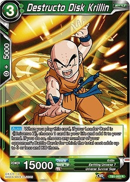 Image for Destructo Disk Krillin (Tournament of Power) (TB1-053) - Dragon Ball Super: Masters