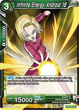 Image for Infinite Energy Android 18 (Tournament of Power) (TB1-055) - Dragon Ball Super: Masters