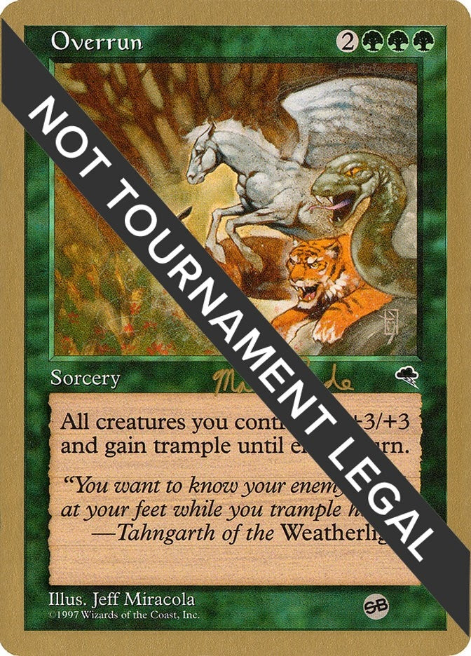 Image for Overrun - 1999 Matt Linde (TMP) (SB) (World Championship Decks) - Magic: The Gathering
