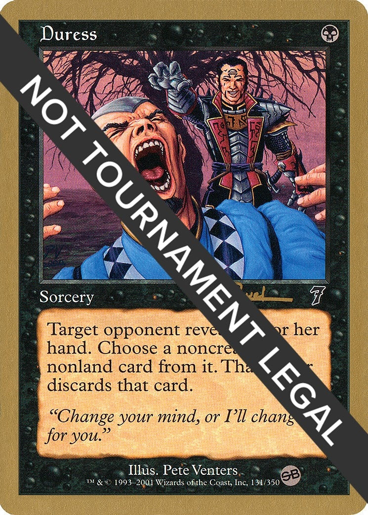Image for Duress - 2001 Antoine Ruel (7ED) (SB) (World Championship Decks) - Magic: The Gathering