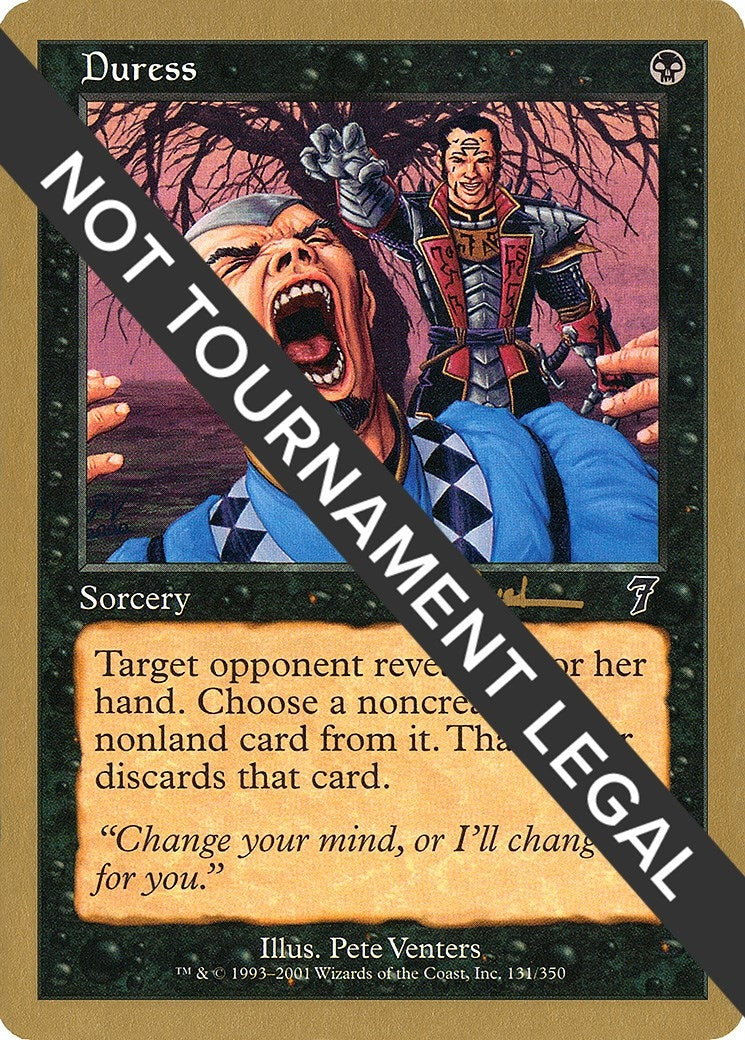 Image for Duress - 2001 Antoine Ruel (7ED) (World Championship Decks) - Magic: The Gathering
