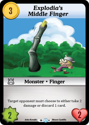 Image for Explodia's Middle Finger (Season 1) (58) - Munchkin CCG