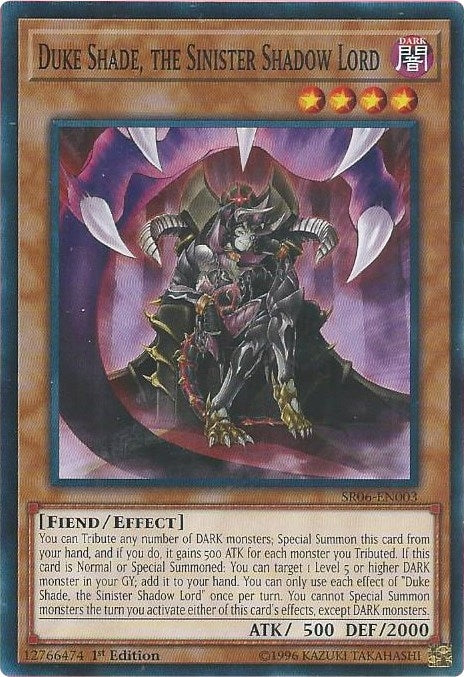 Image for Duke Shade, the Sinister Shadow Lord (Structure Deck: Lair of Darkness) (SR06-EN003) - YuGiOh