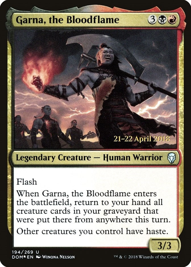Image for Garna, the Bloodflame (Prerelease Cards) (194) - Magic: The Gathering
