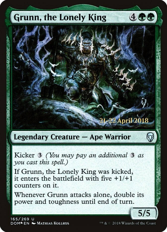 Image for Grunn, the Lonely King (Prerelease Cards) (165) - Magic: The Gathering