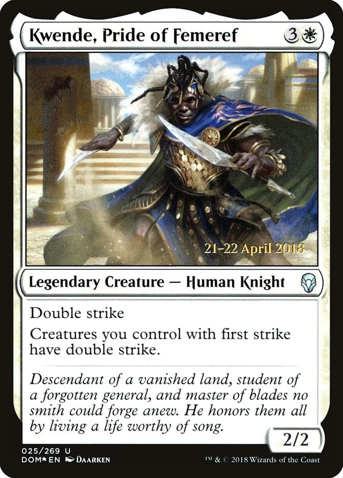Image for Kwende, Pride of Femeref (Prerelease Cards) (25) - Magic: The Gathering