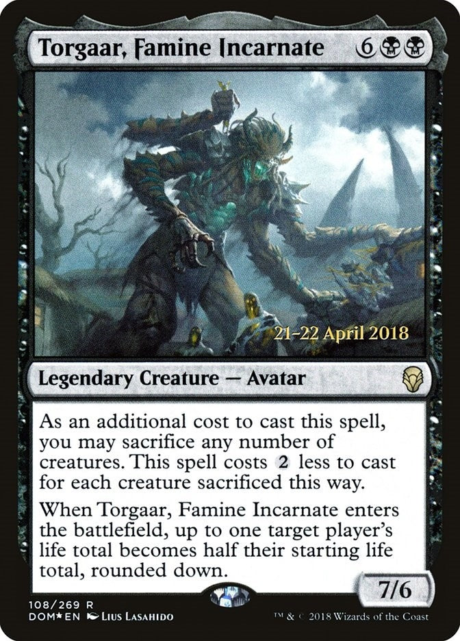 Image for Torgaar, Famine Incarnate (Prerelease Cards) (108) - Magic: The Gathering