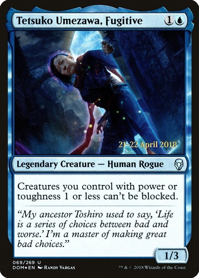 Image for Tetsuko Umezawa, Fugitive (Prerelease Cards) (69) - Magic: The Gathering