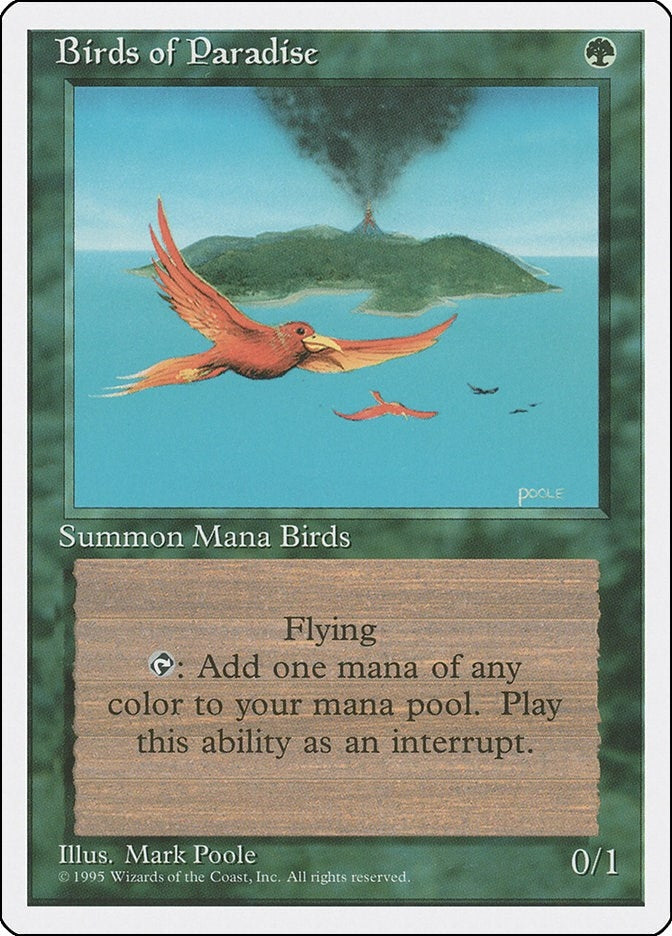 Image for Birds of Paradise (Fourth Edition) (118) - Magic: The Gathering
