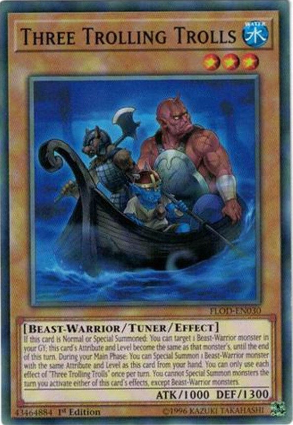 Image for Three Trolling Trolls (Flames of Destruction) (FLOD-EN030) - YuGiOh