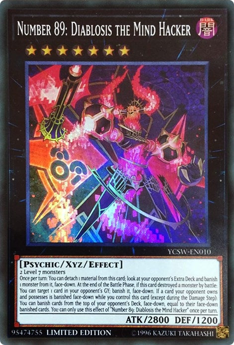 Image for Number 89: Diablosis the Mind Hacker (Yu-Gi-Oh! Championship Series Prize Cards) (YCSW-EN010) - YuGiOh