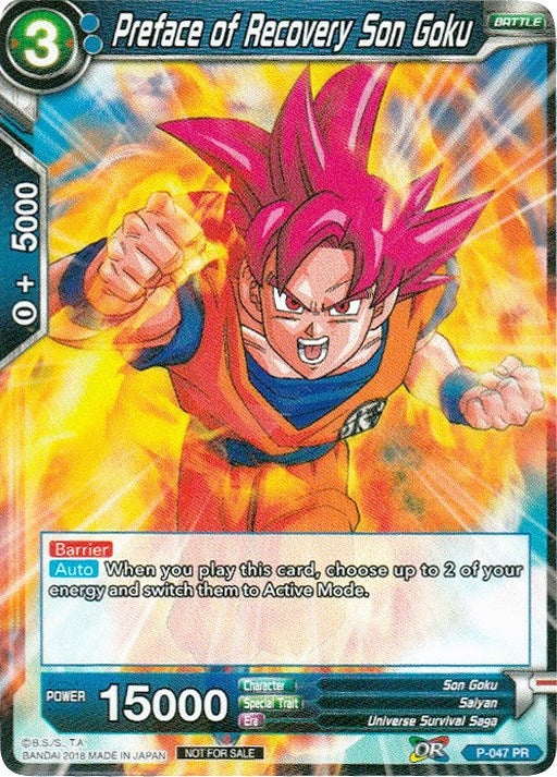 Image for Preface of Recovery Son Goku (Promotion Cards) (P-047) - Dragon Ball Super: Masters