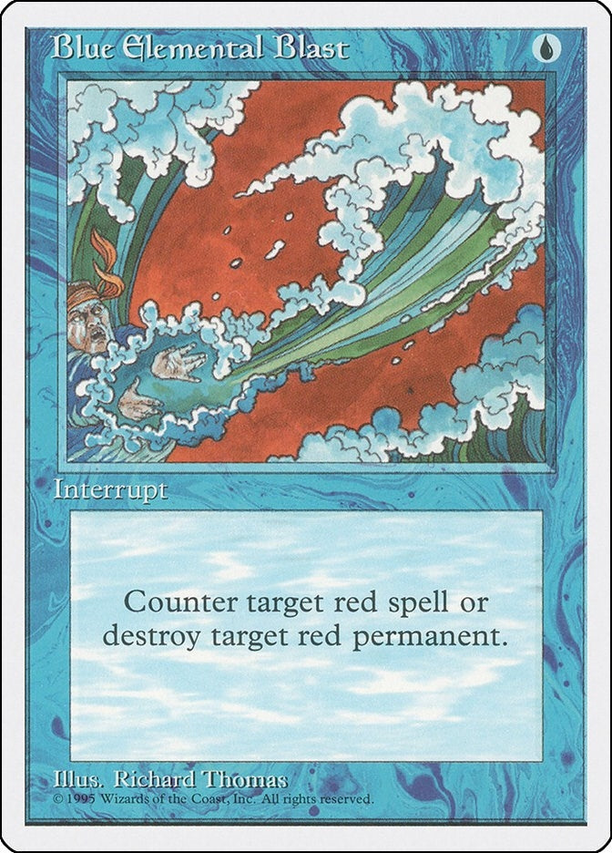 Image for Blue Elemental Blast (Fourth Edition) - Magic: The Gathering
