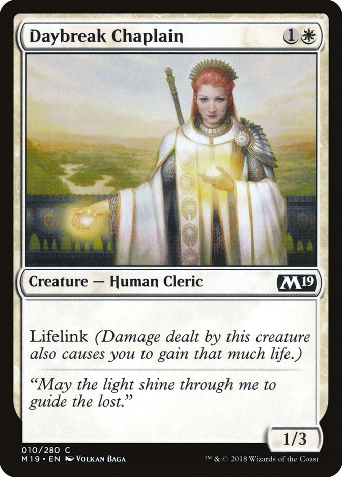 Image for Daybreak Chaplain (Core Set 2019) (10) - Magic: The Gathering