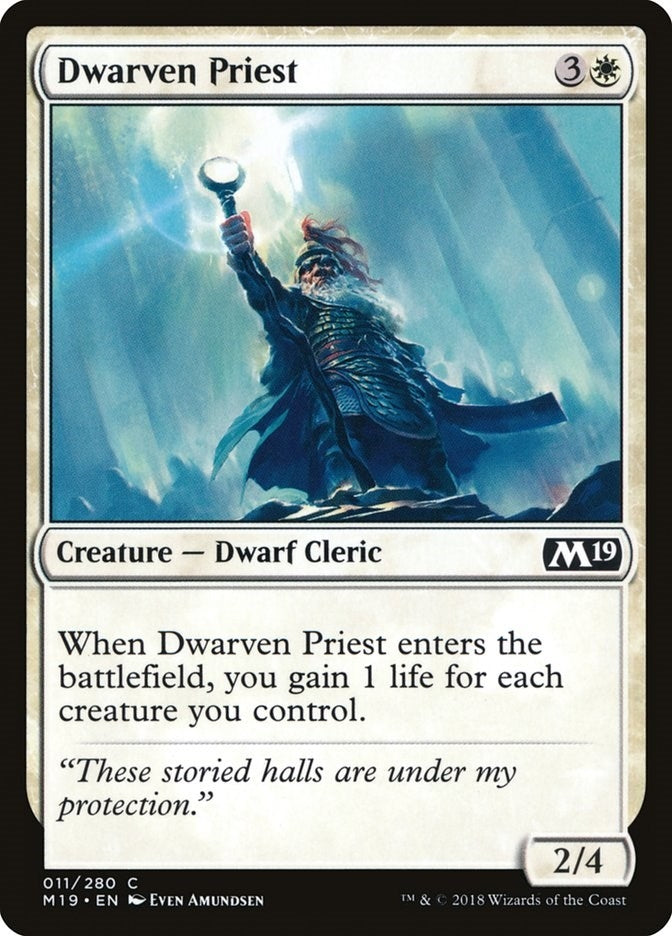 Image for Dwarven Priest (Core Set 2019) (11) - Magic: The Gathering