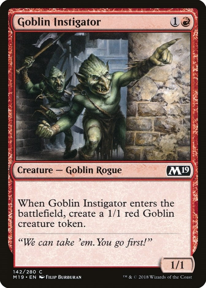 Image for Goblin Instigator (Core Set 2019) (142) - Magic: The Gathering