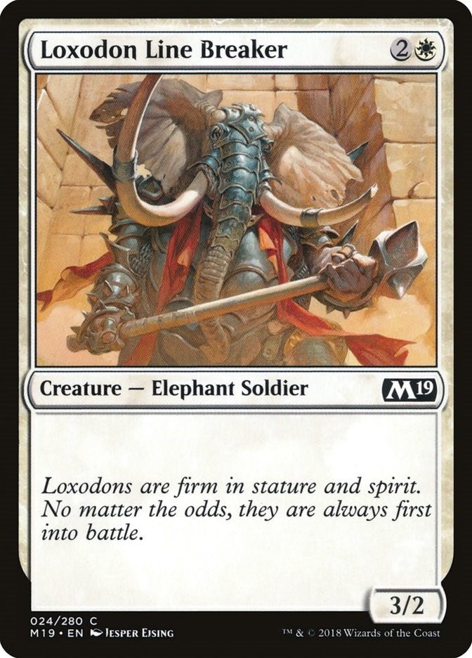 Image for Loxodon Line Breaker (Core Set 2019) (24) - Magic: The Gathering