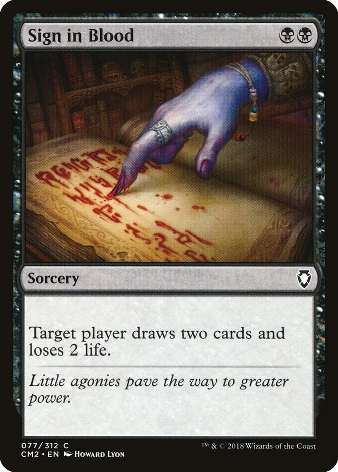 Image for Sign in Blood (Commander Anthology Volume II) (77) - Magic: The Gathering