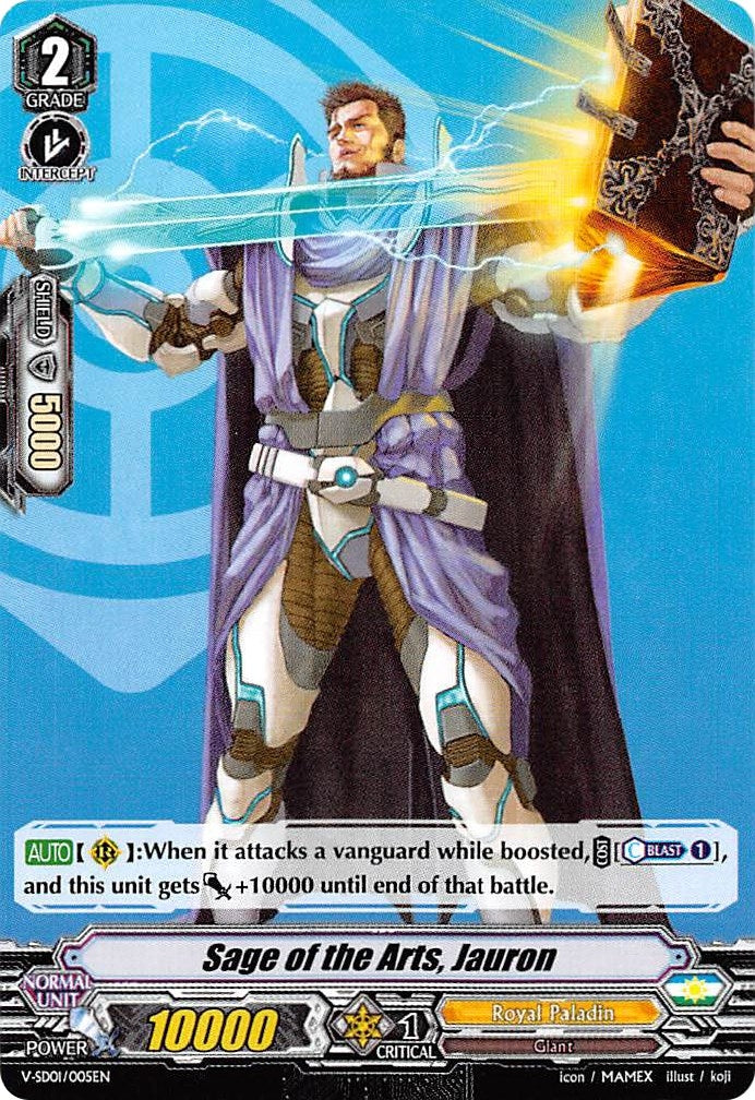 Image for Sage of the Arts, Jauron (V Start Deck 01: 2018 Free Experience Deck "Royal Paladin") (V-SD01/005EN) - Cardfight Vanguard