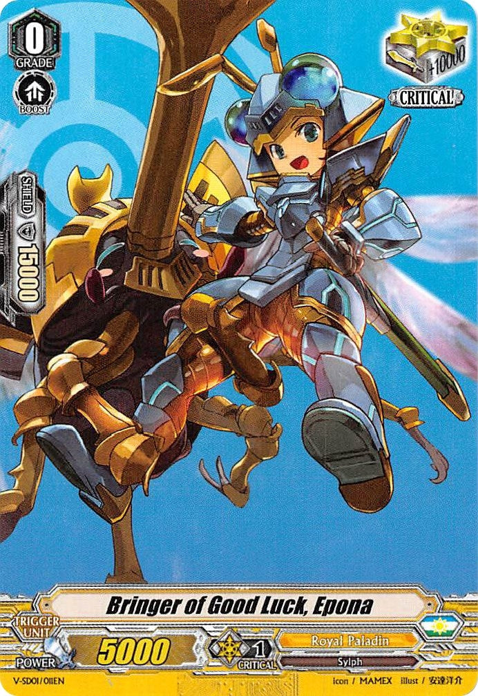 Image for Bringer of Good Luck, Epona (V Start Deck 01: 2018 Free Experience Deck "Royal Paladin") (V-SD01/011EN) - Cardfight Vanguard