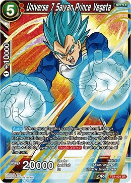 Image for Universe 7 Saiyan Prince Vegeta (Tournament of Power) (TB1-004) - Dragon Ball Super: Masters