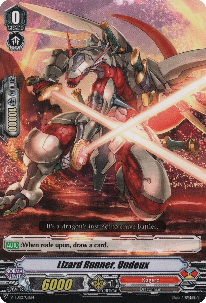 Image for Lizard Runner, Undeux (V-TD02: Toshiki Kai) (V-TD02/011EN) - Cardfight Vanguard