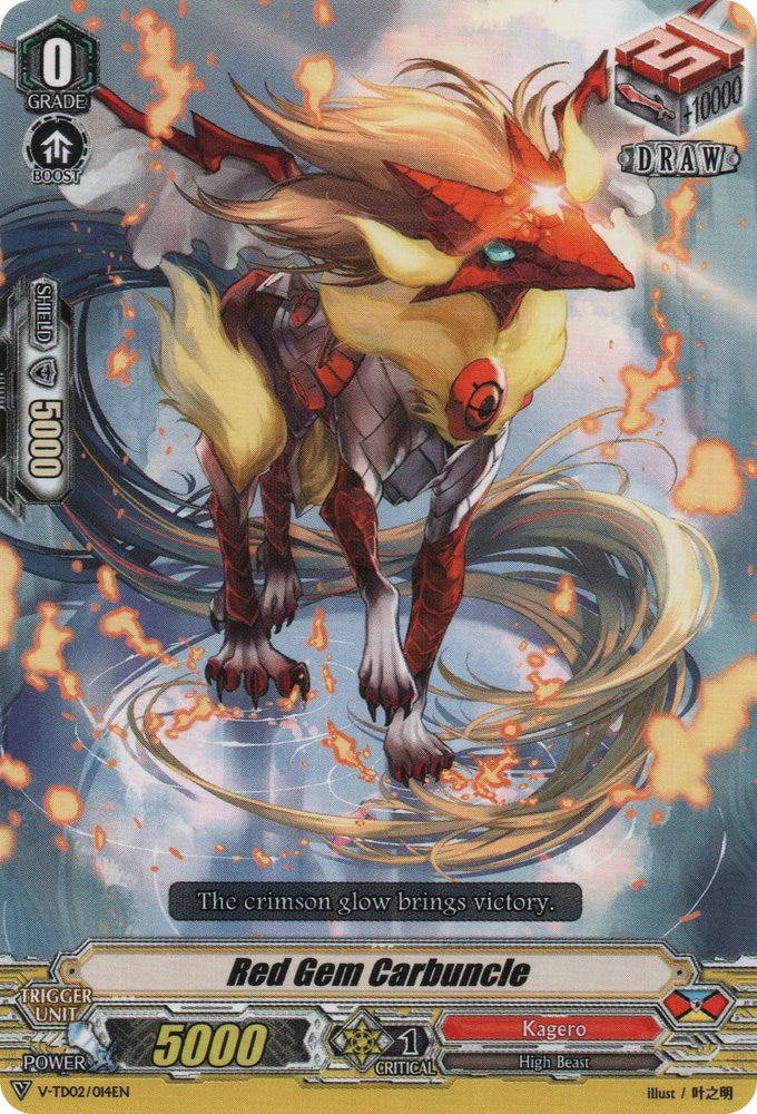 Image for Red Gem Carbuncle (V-TD02: Toshiki Kai) (V-TD02/014EN) - Cardfight Vanguard